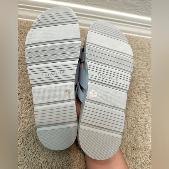 EASY SPIRIT | Traciee2 Light Blue Woven Slide Sandals | Women’s Size 7W - Picture 7 of 7